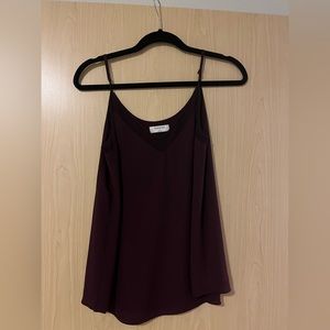 Aritzia tank top blouse maroon
